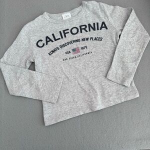 Zara California San Diego Long Sleeve Tee Shirt